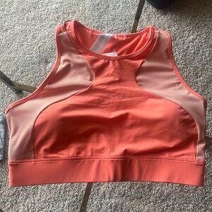 Fabletics Bungee Impact Sports Bra-Coral